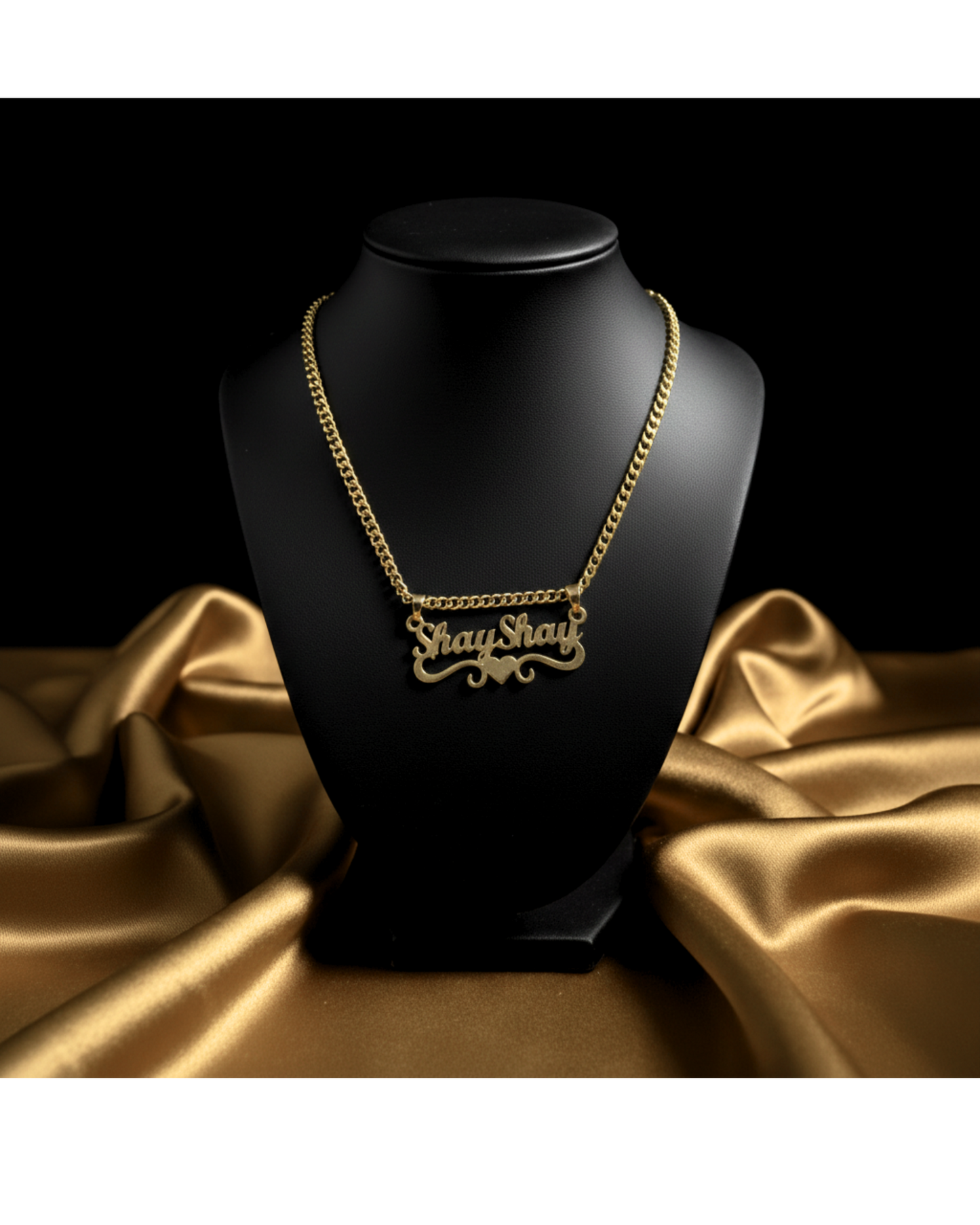 Love Heart Nameplate Necklace