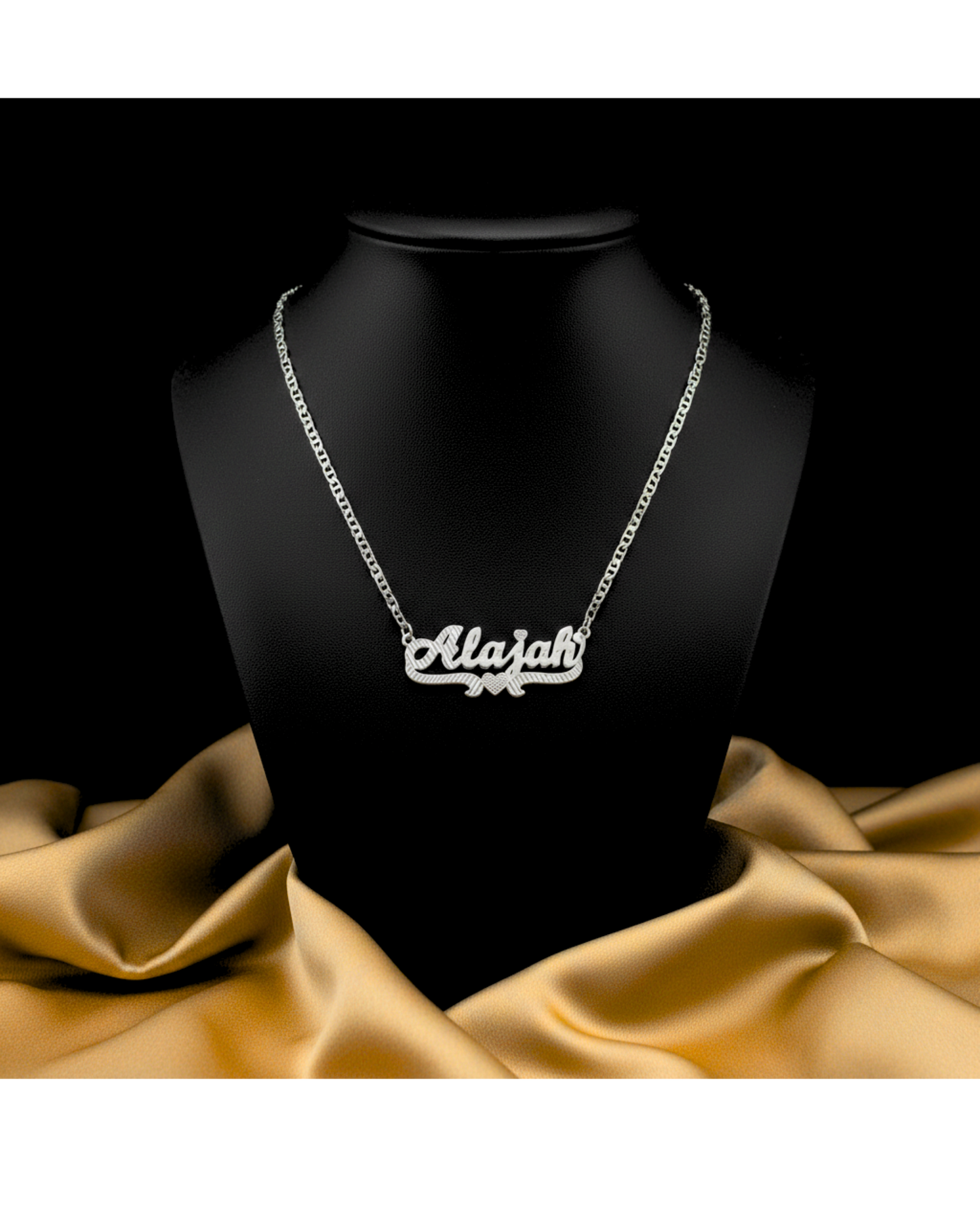 Double Name Plate Necklace